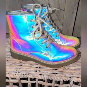 Children's Place Holographic Boots -Sz 3